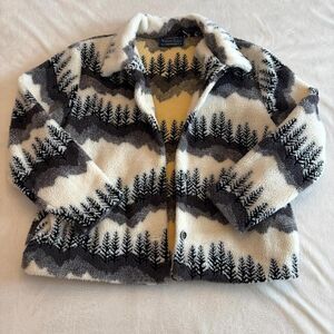 SOLD Vintage Willow Ridge Patterned Sherpa Jacket | Thick & Warm